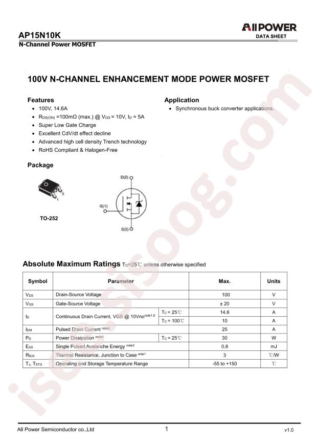 AP15N10K