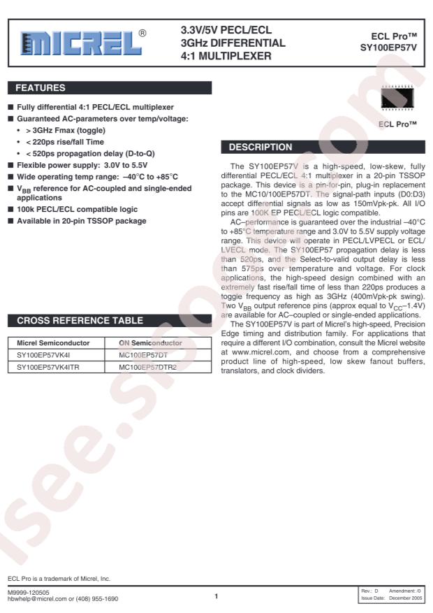 SY100EP57VK4G-TR