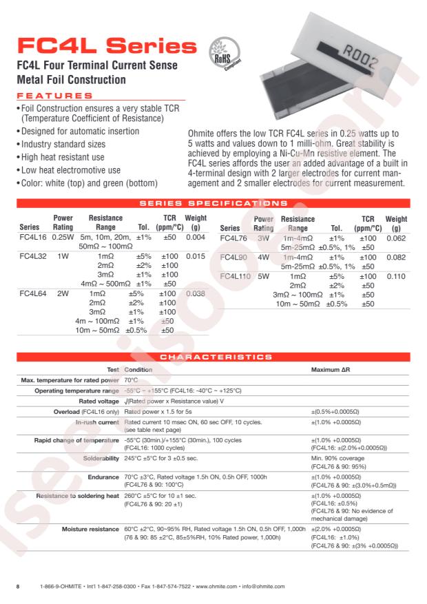 Ohmite FC4L64R050DER
