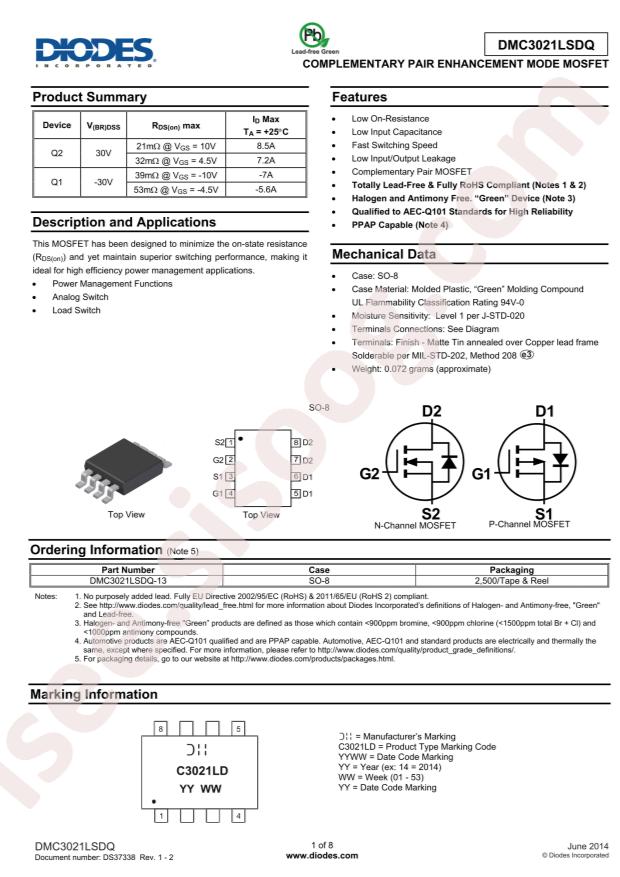 DMC3021LSDQ-13