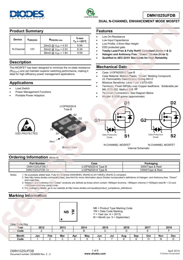 DMN1025UFDB-7