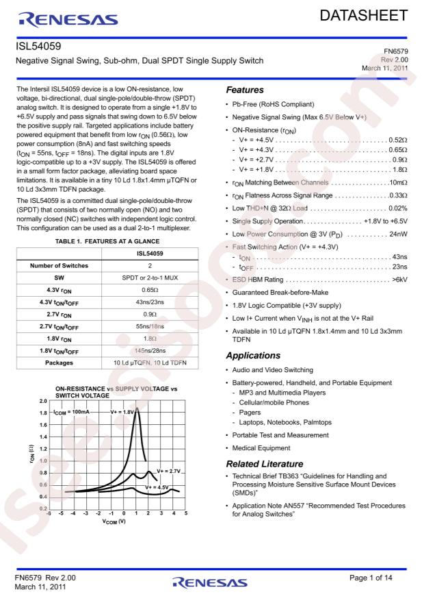 ISL54059IRTZ