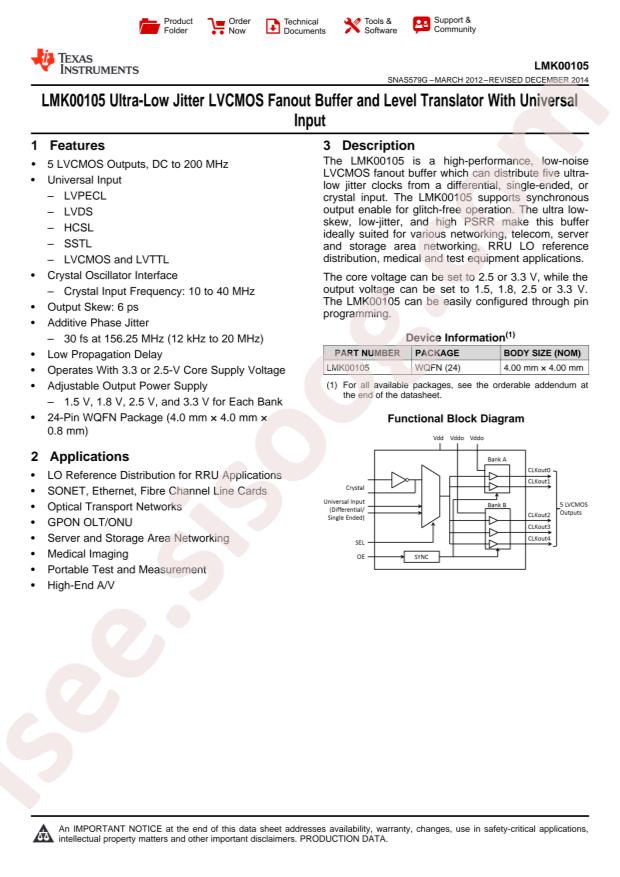 LMK00105SQE/NOPB