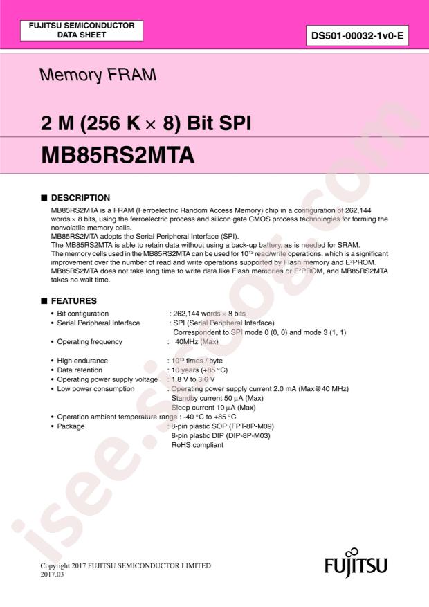 MB85RS2MTAPNF-G-BDE1