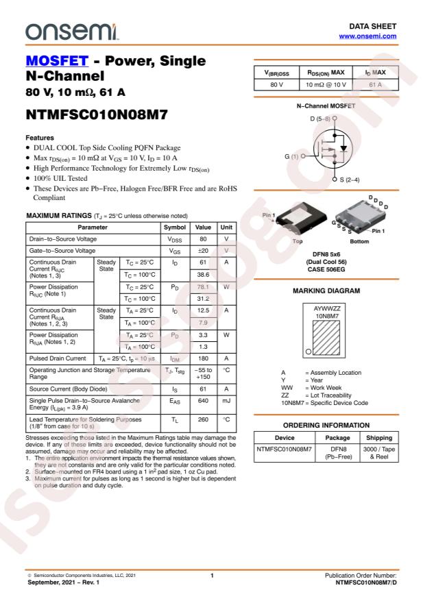 NTMFSC010N08M7