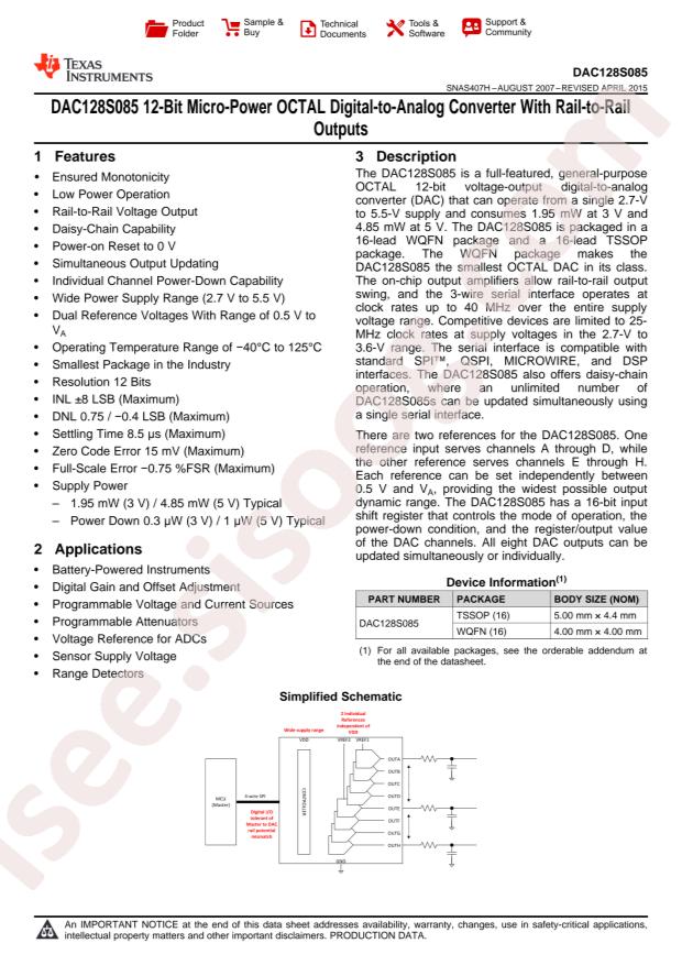 DAC128S085CIMTX/NOPB