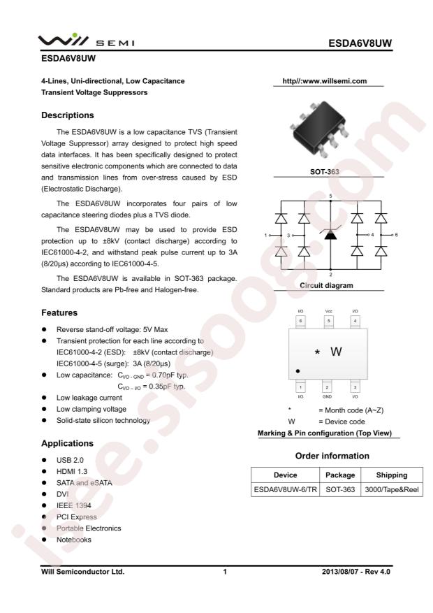 ESDA6V8UW-6/TR