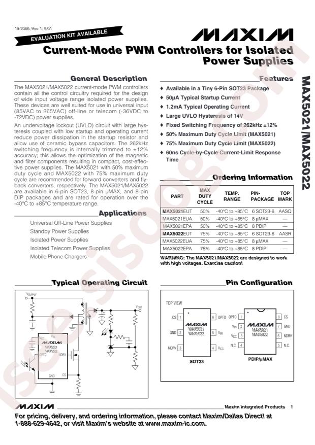 MAX5022EUA+