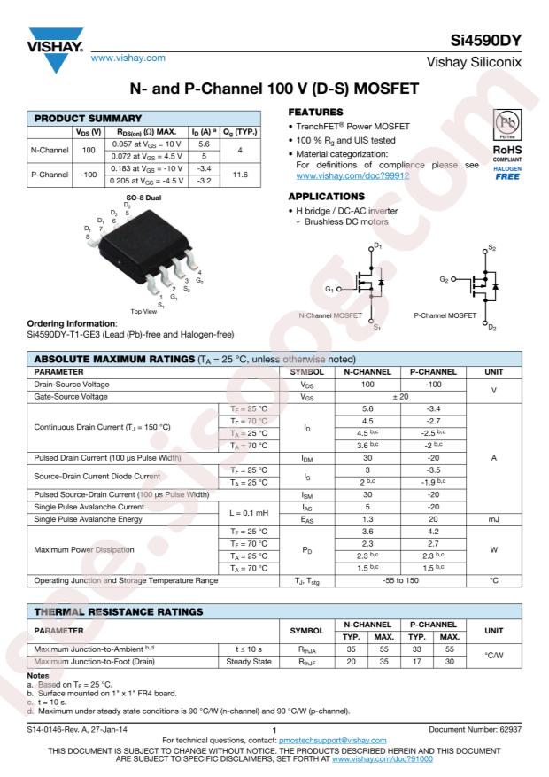 VISHAY SI4590DY-T1-GE3
