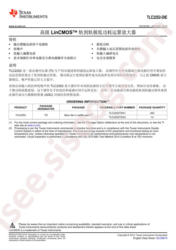 TLC2252TDA1