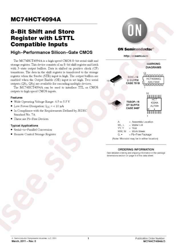 MC74HCT4094ADR2G