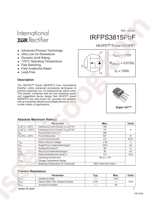 IRFPS3815PBF