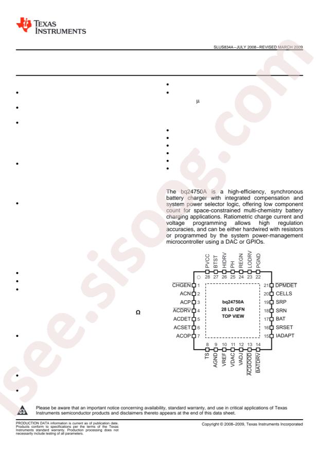 BQ24750ARHDT