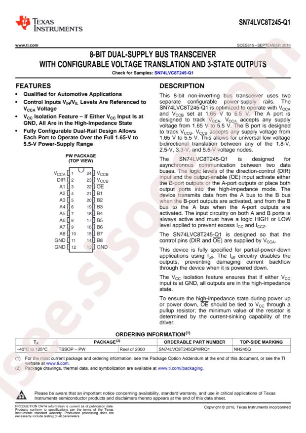 SN74LVC8T245QPWRQ1
