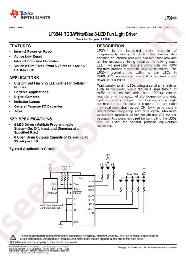 LP3944ISQ/NOPB