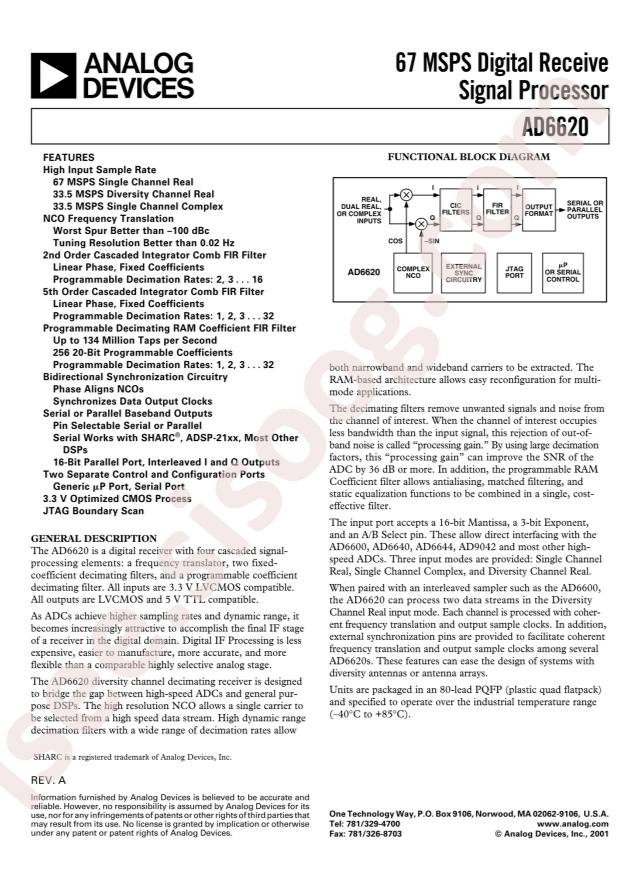 AD6620ASZ-REEL