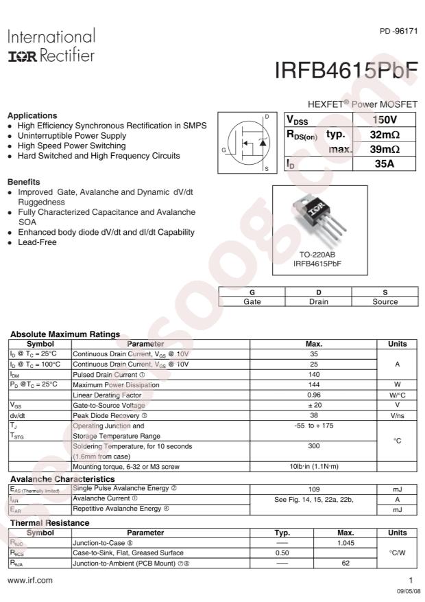 IRFB4615PBF