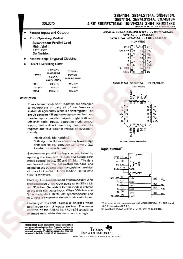 SN74LS194AD