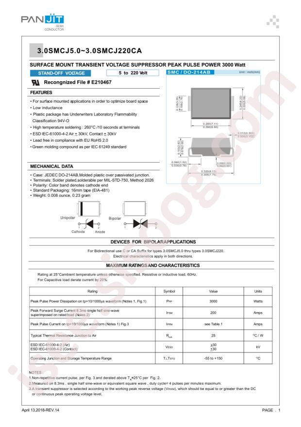 3.0SMCJ54CA