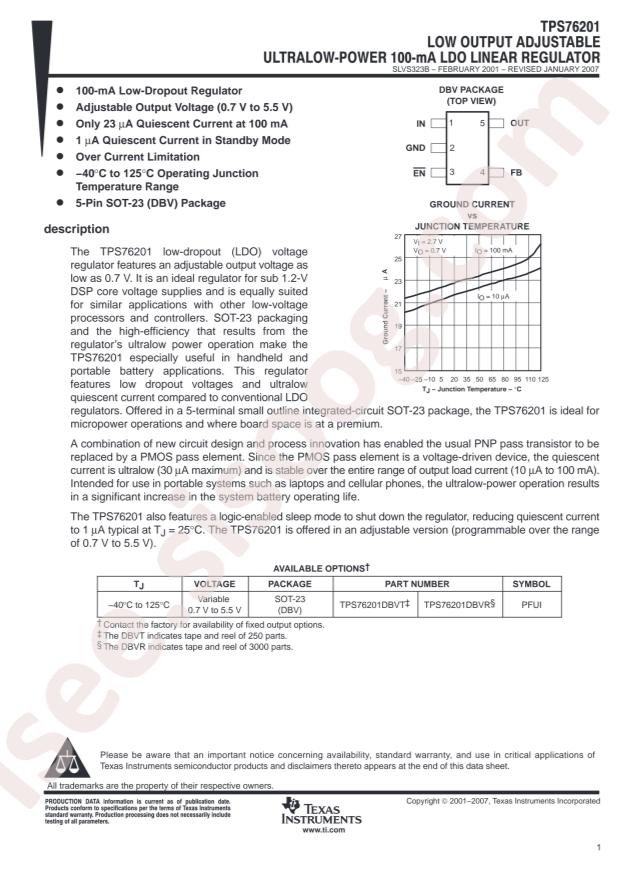 TPS76201DBVT