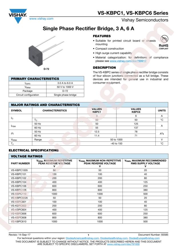 VS-KBPC602PBF