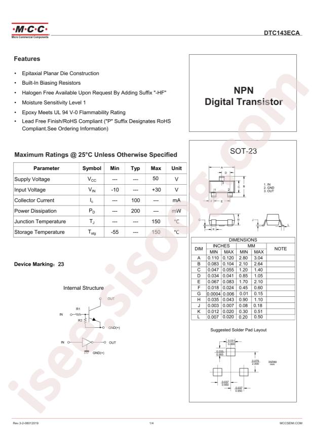 DTC143ECA-TP