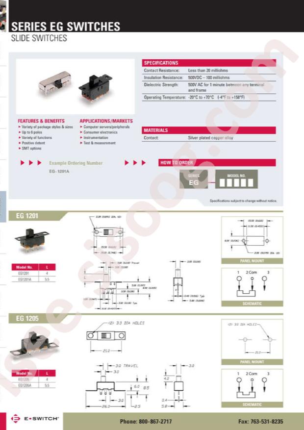 E-Switch EG1307