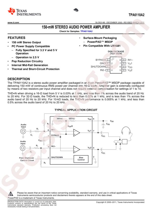 TPA6110A2DGNR