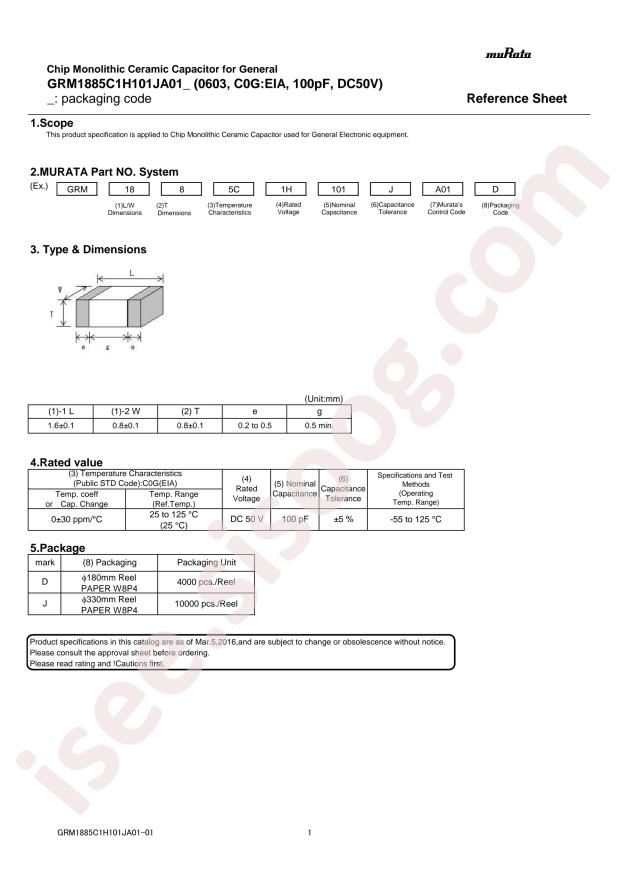 GRM1885C1H101JA01D