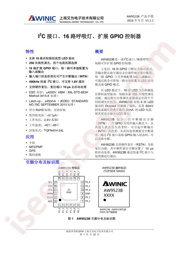 AW9523BTQR