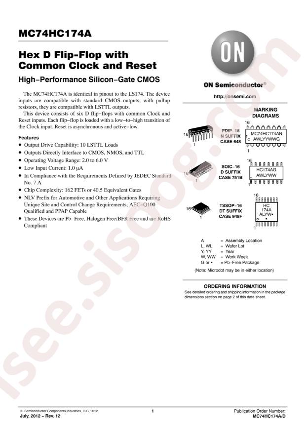 MC74HC174ADG