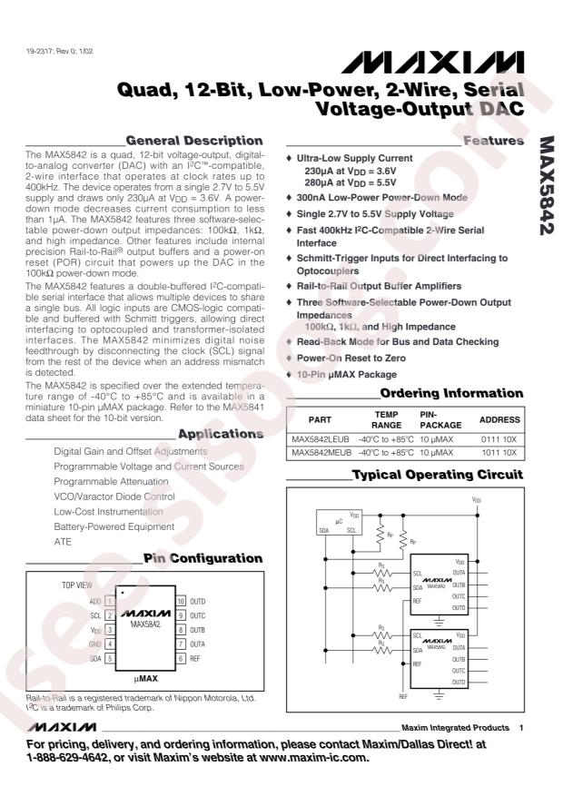 MAX5842LEUB+T
