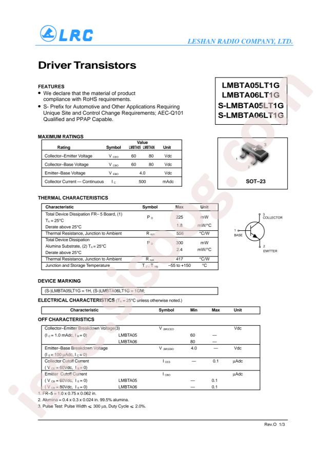 LMBTA05LT1G