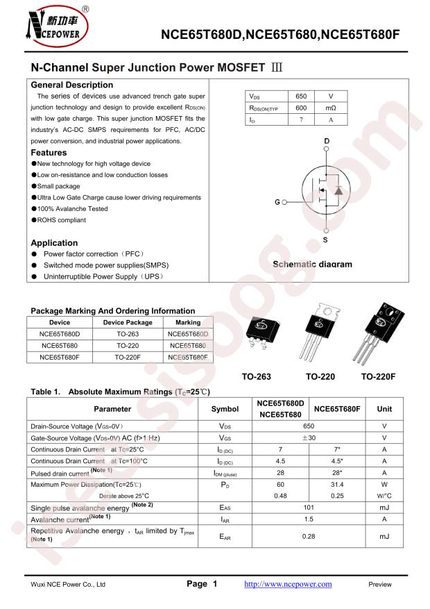 NCE65T680F