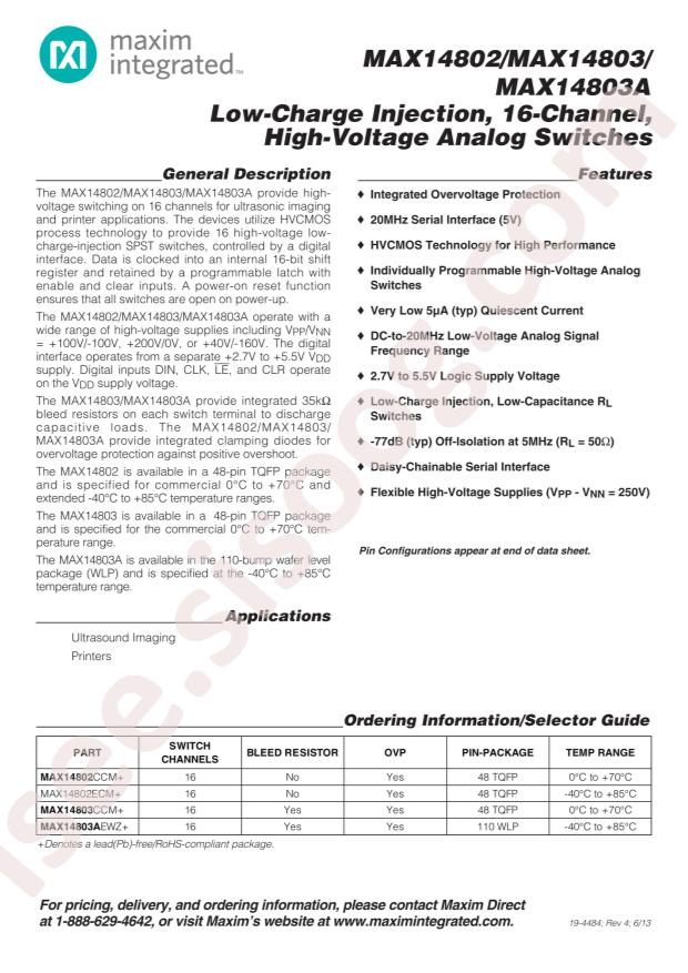 MAX14803CCM+T