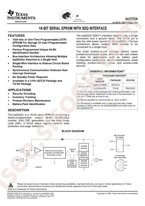 BQ2022ADBZR