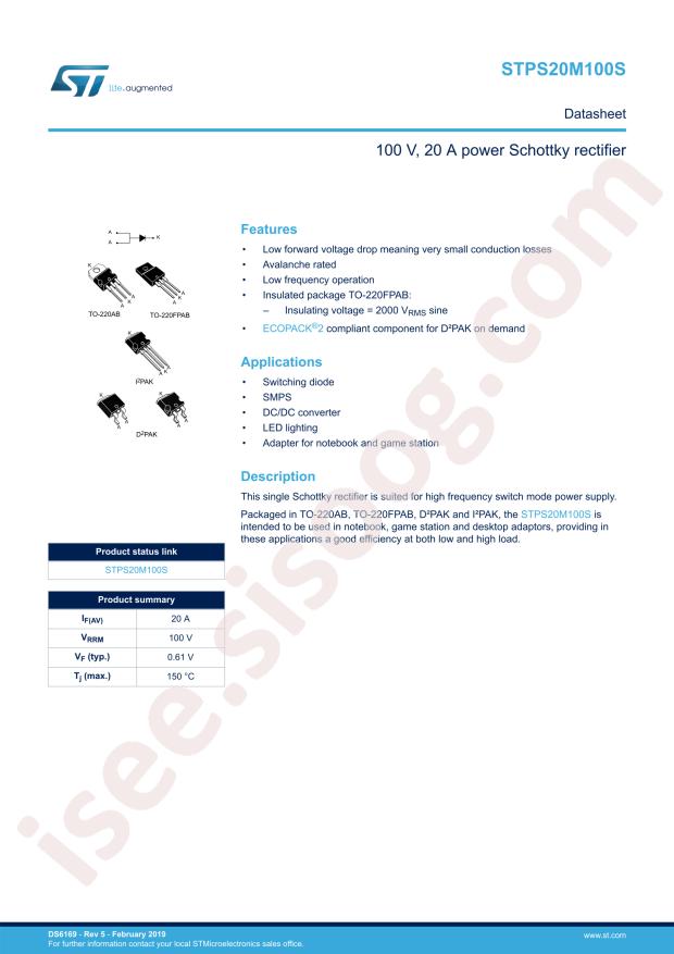 STPS20M100SG-TR
