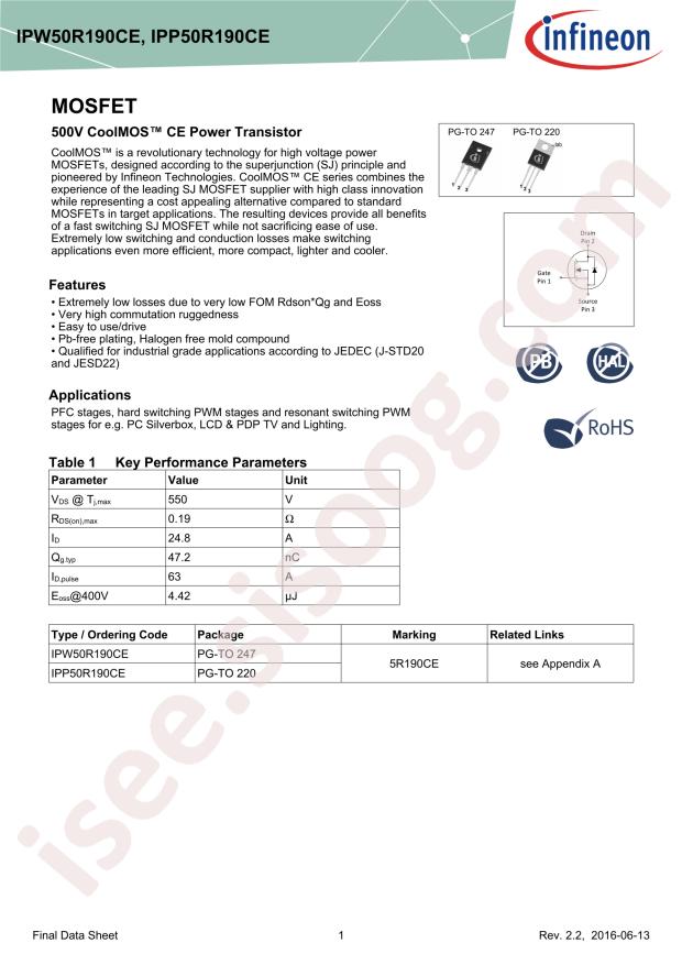 IPP50R190CE