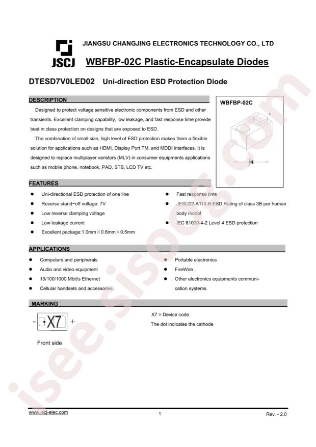 DTESD7V0LED02