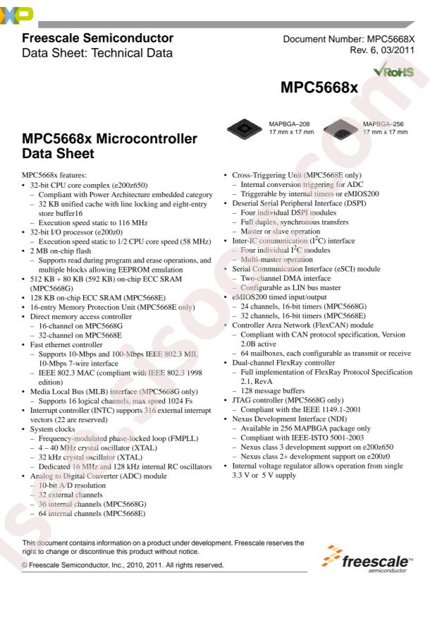 SPC5668GK0MMG