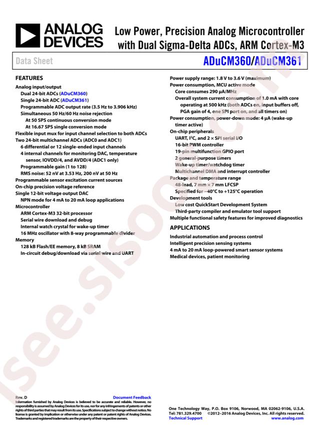 ADUCM360BCPZ128