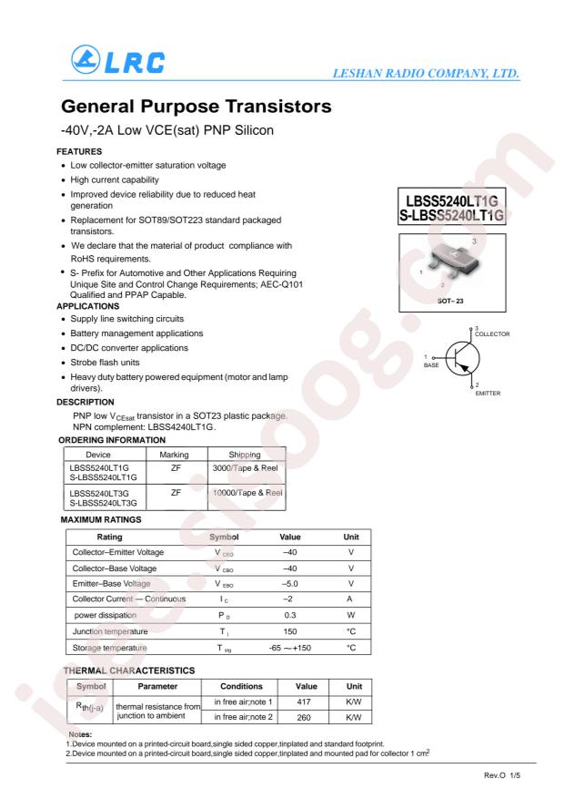 LBSS5240LT1G