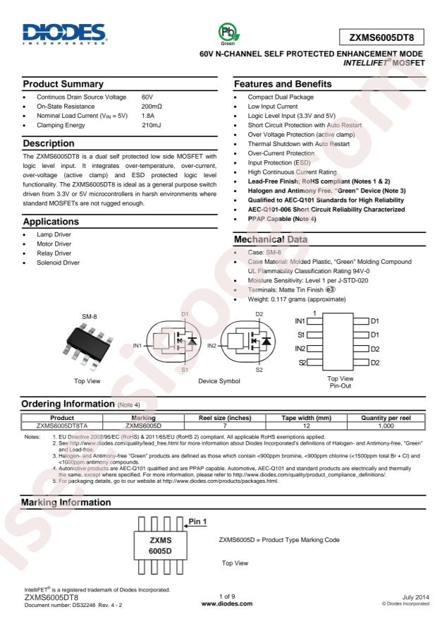 ZXMS6005DT8TA