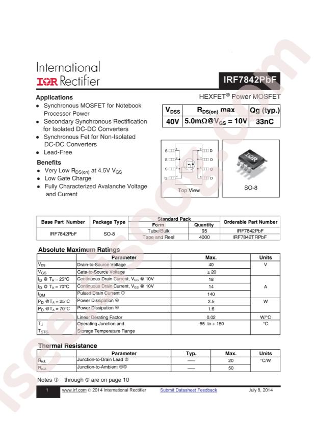 IRF7842TRPBF