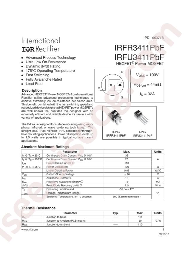 IRFR3411TRPBF