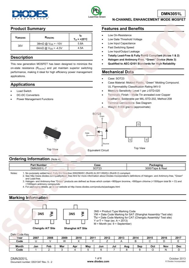 DMN3051L-7