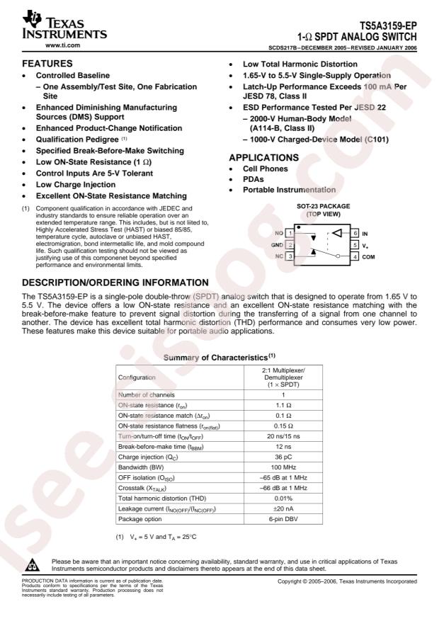 TS5A3159MDBVREP