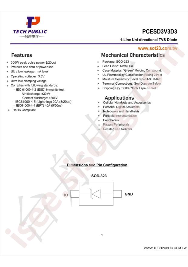 PCESD3V3D3