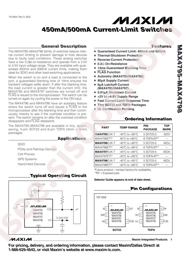 MAX4798EUK+T