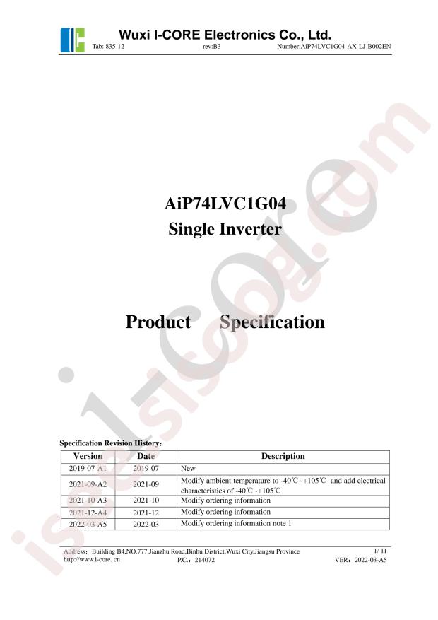 AiP74LVC1G04GB235.TR
